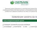 Kredi almak için Sberbank başvuru formu nasıl doldurulur Kredi ürünü almak için örnek başvuru formu