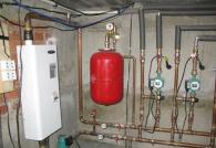 Closed heating system in a private house